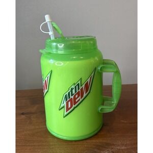 Mtn Dew 64 Oz Insulated Mug Jug Whirley USA Jumbo Mug Vtg